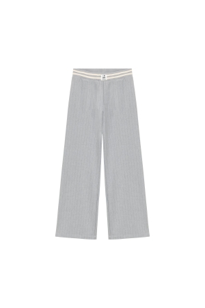 Indian Blue Jeans Broek Extra Wide Krijtstreep Stone Grey