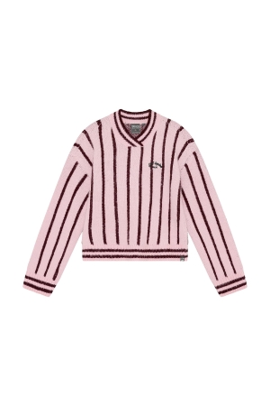 Indian Blue Jeans Knitwear Fuzzy Stripe Flushing Pink