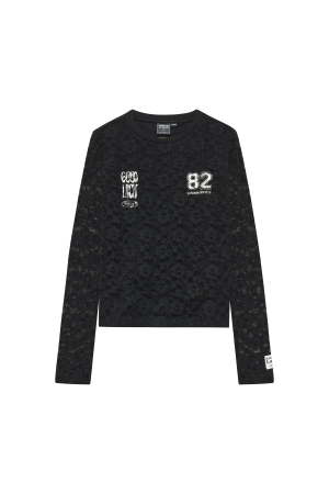 Indian Blue Jeans Longsleeve met kant Black