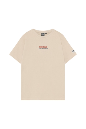 Indian Blue Jeans T-Shirt Indian Rugprint Pale Sand