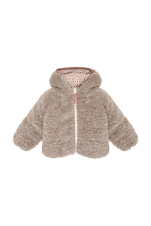 Noppies Reversible winterjas met capuchon N126 Whitecap Gray