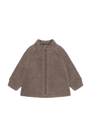 CeLaVi Babyjasje met rits merino wol Walnut