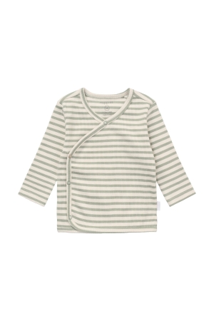 Noppies T-shirt met streep Iceberg Green