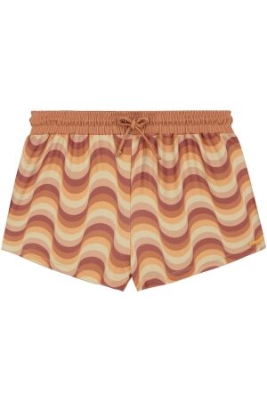 Shiwi Girls Sil Swim Shorts Groovy Wave 805 Frozen Choco Brown
