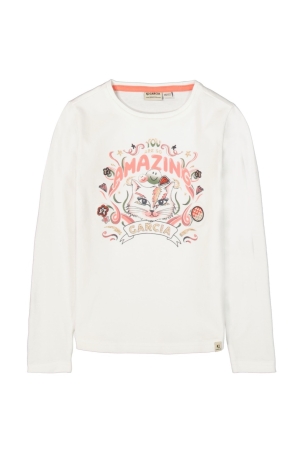 Garcia Meisjes T-Shirt 53 Off White