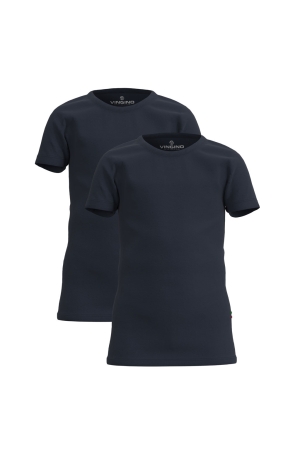 Vingino Boys T-Shirt Round Neck  (2-Pack) 198 Midnight Blue