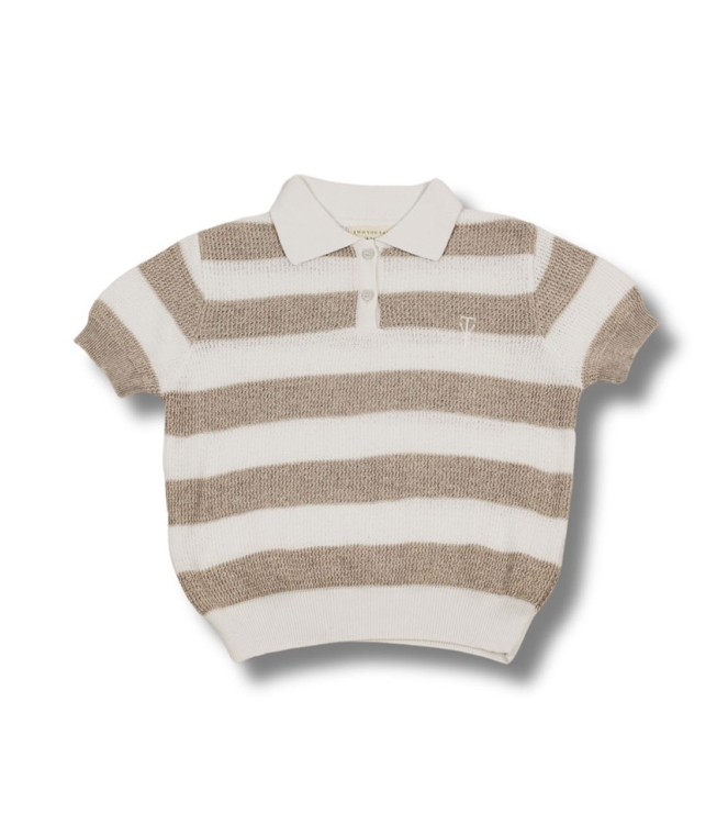 Two You Label shirts White/Taupe SS24_03_STRIPED