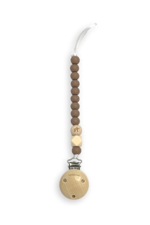 Chewies and More Engraved clip Elephant Brown