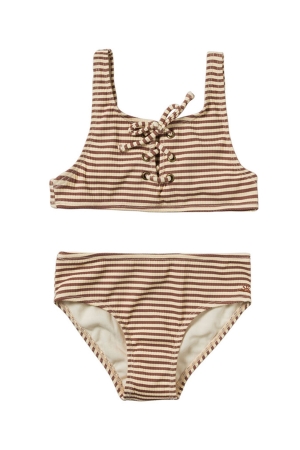 Salted Stories Rib Stripe - Sue bikini 151 Carob Brown