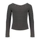 Frankie & Liberty truien & vesten Stripes Off White Black FL24721