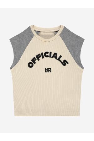 Nik&Nik Officials Raglan Rib Top 2588 Wood Ash/Dark Grey Melange
