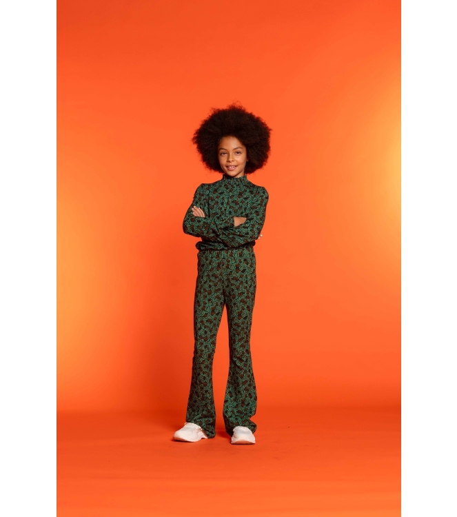 Geisha leggings 515 - emerald/camel 31556K-60