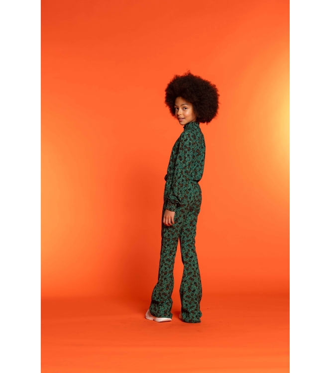 Geisha leggings 515 - emerald/camel 31556K-60