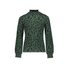 Geisha blouses 515 - emerald/camel 32586K-60