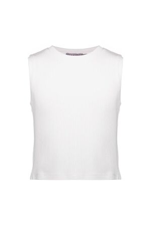 Geisha Top rib cropped Off-White