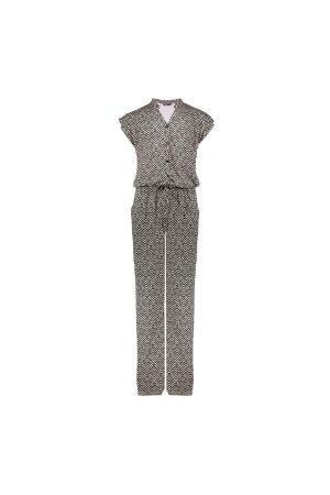 Geisha Jumpsuit Black/Off-White