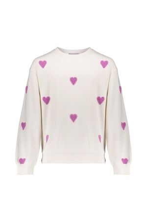 Geisha Sweater Hearts Terry Light Sand/Lavender