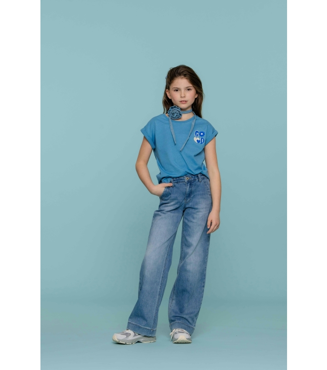 Geisha shirts Blue/Off-White 52126K-41