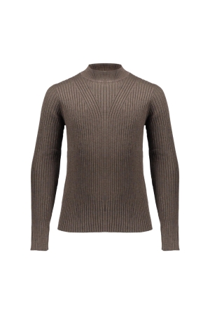 Geisha Pullover basic V 750 - choco melange