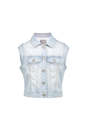 Geisha Gilet jeans Bleached Denim