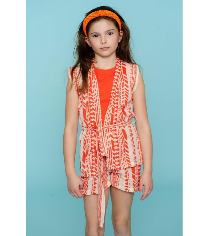 Geisha blazers & gilets Orange/Off-White 55064K-21