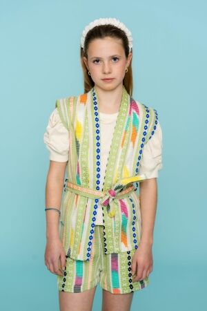Geisha Gilet multicolour Green/Lime