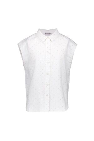 Geisha Blouse rhinestones Off-White