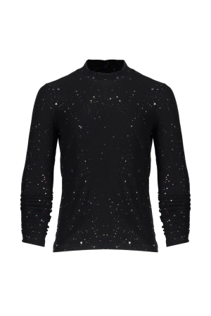 Geisha Top LS Stars 000999 - black