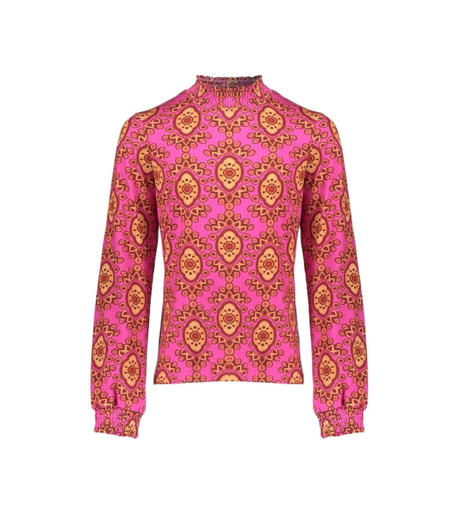 Geisha blouses 000445 - fuchsia/camel 42669K-20