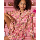 Geisha blouses 720 - sand/brown/fuchsia 43270K-20