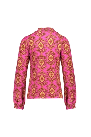 Geisha blouses 000445 - fuchsia/camel 42669K-20