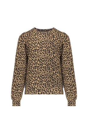 Geisha Sweater panter lurex 000735 - camel/black