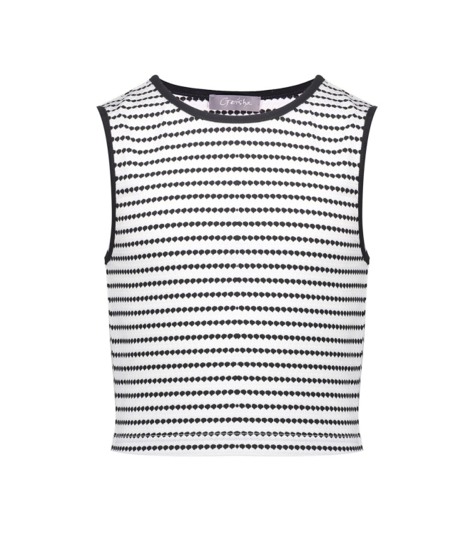 Geisha blouses 999 - black/white 44099K-43