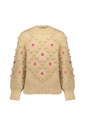 Geisha Pullover dot & flower 000720 - sand/cyclame