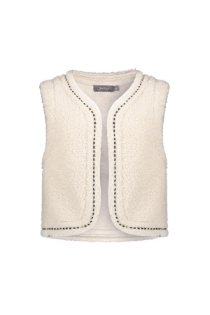 Geisha Gilet Teddy embroidery 000010 - off-white