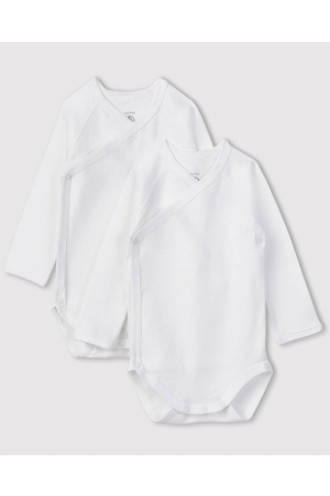 Petit Bateau 2 Bodies Naiss ML 00 Blanc