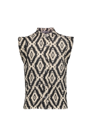 Geisha Gilet jacquard 000999 - black/off-white