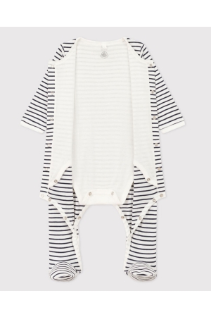 Petit Bateau boxpakjes & rompers 01 Wit/Blauw A09IO