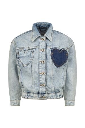 Vingino Tori Heart Spijkerjas 153 Light Bleach