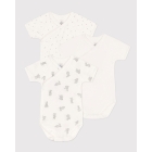Petit Bateau rompers 00 Wit/Grijs A09US
