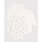 Petit Bateau rompers 00 Wit/Grijs A09UZ