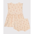 Petit Bateau jurken 01 Ecru/Multico A0AHM