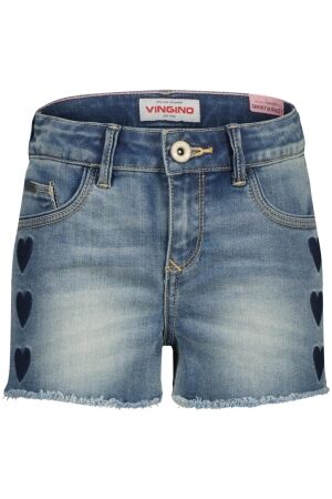 Vingino Dafina Heart Korte broek 166 Mid Blue Wash
