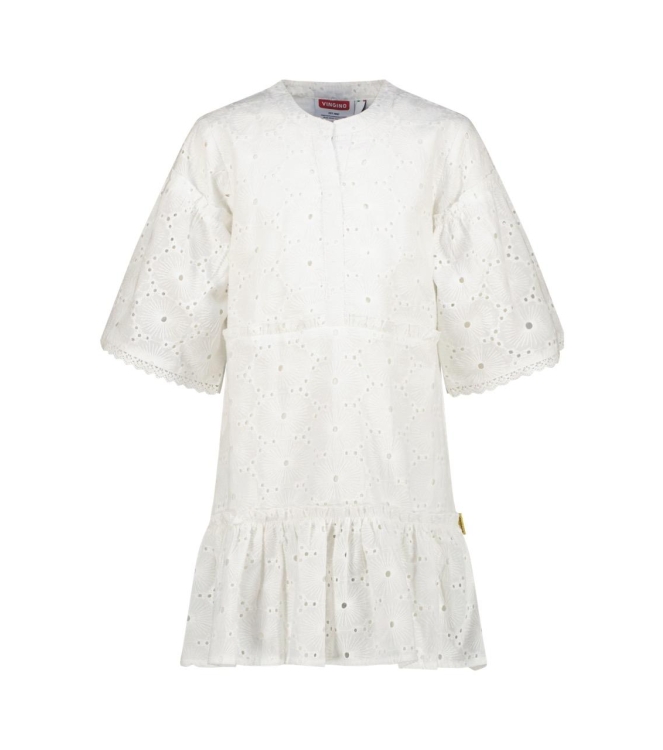 Vingino jurken 001 Real White SS25KGN62005