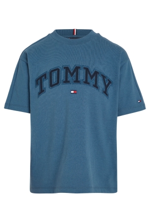 Tommy Hilfiger Varsity Embroidery Tee SS DBZ Aegean Sea