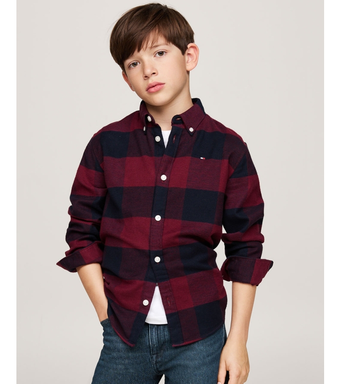 Tommy Hilfiger overhemden 0QK Red Check KB0KB09174