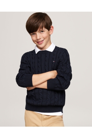 Tommy Hilfiger Essential Reg Cable Sweater DW5 Desert Sky