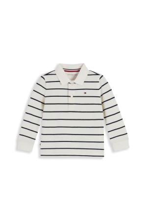 Tommy Hilfiger Essential Regular Polo LS Off White Stripe