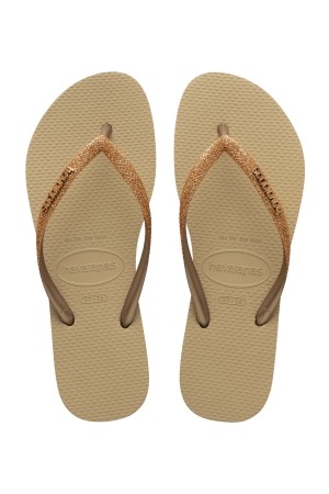 Havaianas Slim Glitter II 9177 Sand/Golden Light Metalico