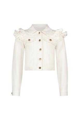 Le Chic Ally Ruffles At Armhole Jacket 003 Off White
